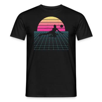 Volley féminin Volleyeur Volleyeur Masculin Volleyeur Volleyeur - T-shirt homme - noir - Devant - AI Model Male 178 light (178cm)