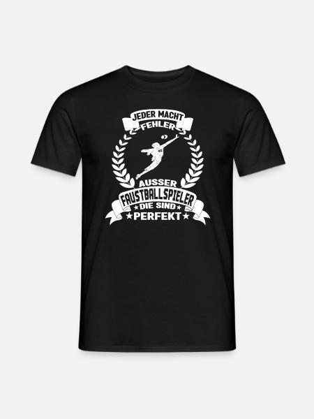 Faustball Alle machen Fehler - Männer T-Shirt - Schwarz