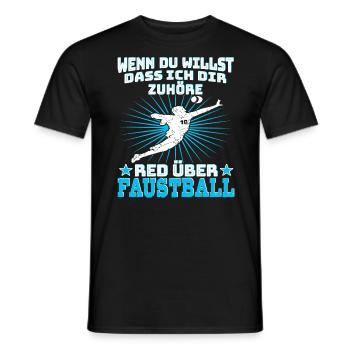 Faustball Fistball Rede über Faustball - Männer T-Shirt - Schwarz - Vorne - AI Model Male 178 light (178cm)