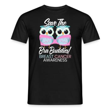Save The Bra Buddies Brustkrebs Bewusstsein - Männer T-Shirt - Schwarz - Vorne - AI Model Male 178 light (178cm)