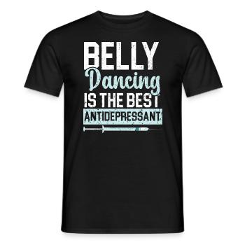 Bauchtanz ist das beste Antidepressivum Shimmy - Männer T-Shirt - Schwarz - Vorne - AI Model Male 178 light (178cm)
