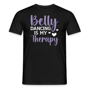 Belly Dancing Is My Therapy Shimmy Belly Dancer - Men's T-Shirt - black - Front - AI Model Male 178 light (178cm)