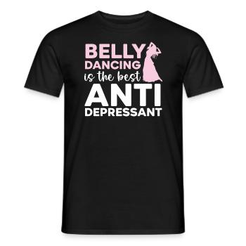 Bauchtanz ist das beste Antidepressivum Shimmy - Männer T-Shirt - Schwarz - Vorne - AI Model Male 178 light (178cm)