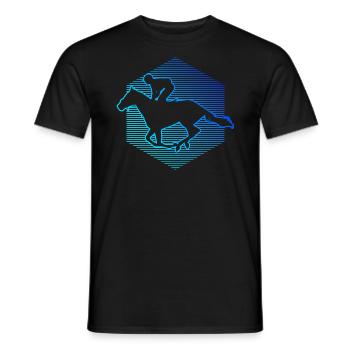 Équitation Équitation Femmes Équitation Cavaliers - T-shirt homme - noir - Devant - AI Model Male 178 light (178cm)