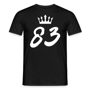 83 Couronne numérique - T-shirt homme - noir - Devant - AI Model Male 178 light (178cm)