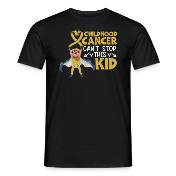 Krebs im Kindesalter kann dieses Kind nicht davon abhalten, Krebs zu bekämpfen - Männer T-Shirt - Schwarz - Vorne - AI Model Male 178 light (178cm)