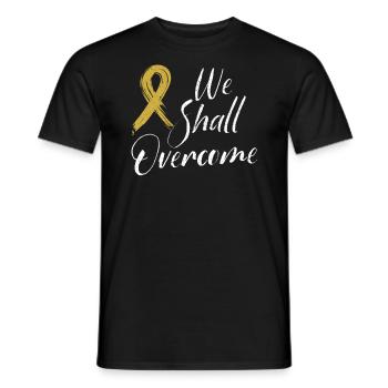 Wir werden das Bewusstsein für Krebs im Kindesalter überwinden - Männer T-Shirt - Schwarz - Vorne - AI Model Male 178 light (178cm)