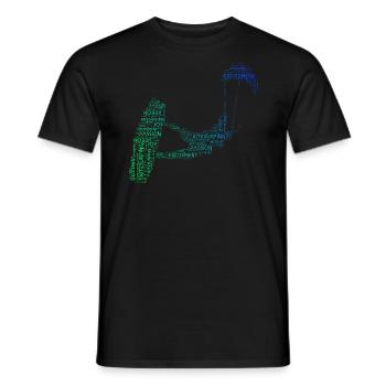 Kitesurf Kiten Kitesurf Hommes Kitesurfer - T-shirt homme - noir - Devant - AI Model Male 178 light (178cm)