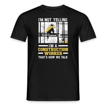 I'm A Construction Worker Concrete Whisperer Job - Men's T-Shirt - black - Front - AI Model Male 178 light (178cm)