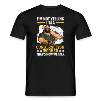I'm A Construction Worker Concrete Whisperer Job - Men's T-Shirt - black - Front - AI Model Male 178 light (178cm)