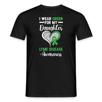 Ich trage Grün für meine Tochter Lyme-Borreliose - Männer T-Shirt - Schwarz - Vorne - AI Model Male 178 light (178cm)