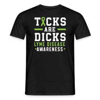 Zecken sind Dicks Lyme Disease Awareness Month - Männer T-Shirt - Schwarz - Vorne - AI Model Male 178 light (178cm)