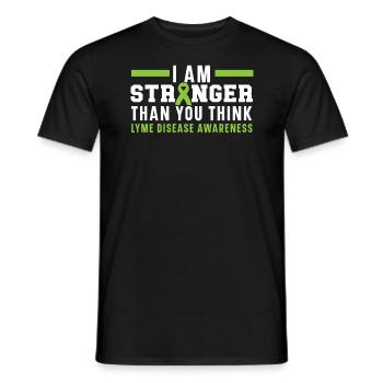 Ich bin stärker, als Sie denken, Lyme-Borreliose - Männer T-Shirt - Schwarz - Vorne - AI Model Male 178 light (178cm)