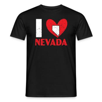 I Love Nevada USA America Nevadians Nevadans - Men's T-Shirt - black - Front - AI Model Male 178 light (178cm)