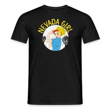 Nevada Mädchen USA Amerika Nevadaner - Männer T-Shirt - Schwarz - Vorne - AI Model Male 178 light (178cm)