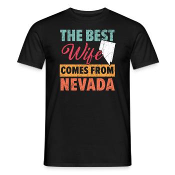 Die beste Frau kommt aus Nevada USA Nevadaner - Männer T-Shirt - Schwarz - Vorne - AI Model Male 178 light (178cm)