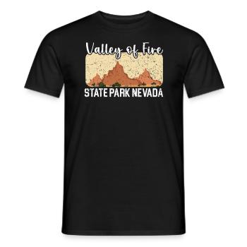 Valley Of Fire State Park Nevada USA Nevadans - Men's T-Shirt - black - Front - AI Model Male 178 light (178cm)