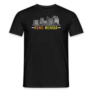 Reno Nevada USA Amerika Nevadaner - Männer T-Shirt - Schwarz - Vorne - AI Model Male 178 light (178cm)