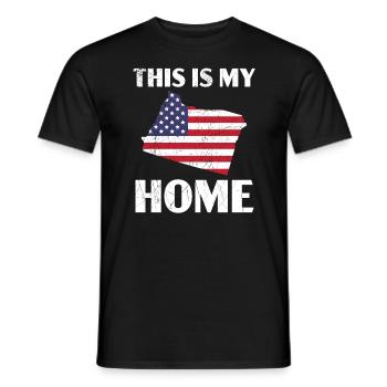 C’est ma maison Oregon USA Amérique Oregoniens - T-shirt homme - noir - Devant - AI Model Male 178 light (178cm)