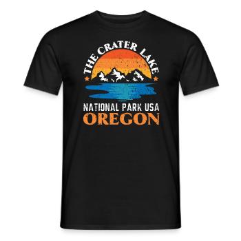 The Crater Lake National Park USA Oregon America - Men's T-Shirt - black - Front - AI Model Male 178 light (178cm)