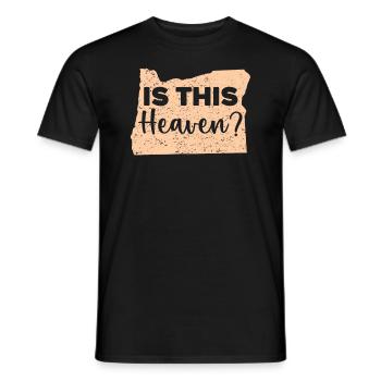 Is This Heaven Oregon USA America Oregonians - Men's T-Shirt - black - Front - AI Model Male 178 light (178cm)