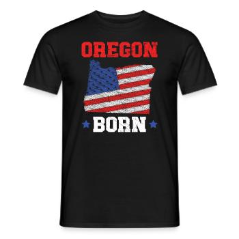 Oregon Né Usa Amérique Oregoniens Voyage Touriste - T-shirt homme - noir - Devant - AI Model Male 178 light (178cm)