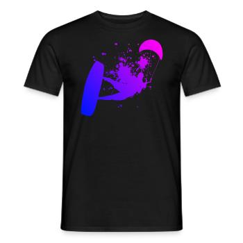 Kitesurfer Kitesurf Kite Kitesurfing Kiting - T-shirt homme - noir - Devant - AI Model Male 178 light (178cm)