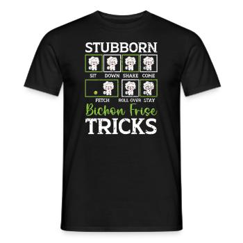 Têtu Bichon Frise Tricks Bichon Frise Propriétaire - T-shirt homme - noir - Devant - AI Model Male 178 light (178cm)