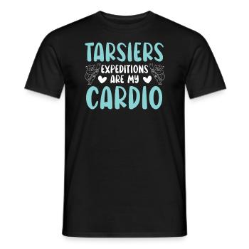 Les expéditions Tarsiers sont mon animal cardio animalier - T-shirt homme - noir - Devant - AI Model Male 178 light (178cm)