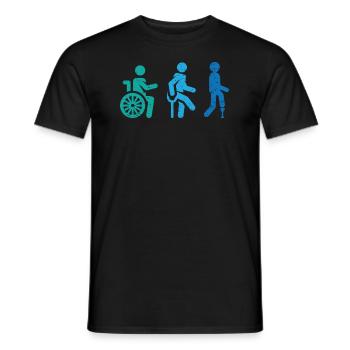 Amputationsrollstuhl Behinderter Amputierter Amputierter - Männer T-Shirt - Schwarz - Vorne - AI Model Male 178 light (178cm)