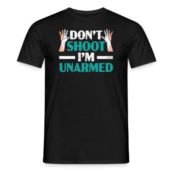 Don't Shoot Ich bin unbewaffnet Amputiertes Amputiertes Handicap - Männer T-Shirt - Schwarz - Vorne - AI Model Male 178 light (178cm)