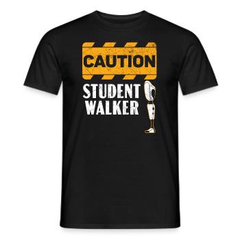 Vorsicht Student Walker Disabled Amputierter Amputierter - Männer T-Shirt - Schwarz - Vorne - AI Model Male 178 light (178cm)