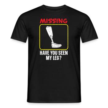 Disparu Avez-vous vu mes jambes amputées amputées - T-shirt homme - noir - Devant - AI Model Male 178 light (178cm)