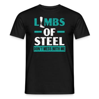 Amputationsrollstuhl Behinderter Amputierter Amputierter - Männer T-Shirt - Schwarz - Vorne - AI Model Male 178 light (178cm)