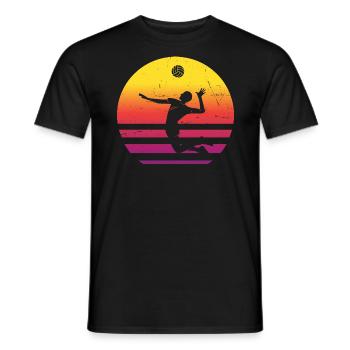 Volleyballspieler Damen Herren Volley Volleyball - Männer T-Shirt - Schwarz - Vorne - AI Model Male 178 light (178cm)