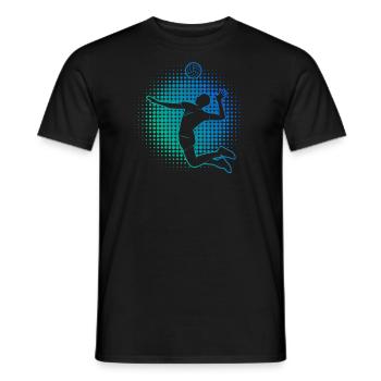 Volleyballspieler Volleyballspielen Herren - Männer T-Shirt - Schwarz - Vorne - AI Model Male 178 light (178cm)
