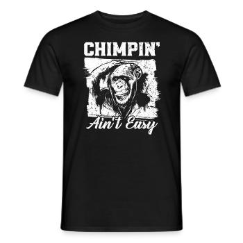 Chimpin' Ain't Easy Monkey Zookeeper Schimpanse - Männer T-Shirt - Schwarz - Vorne - AI Model Male 178 light (178cm)