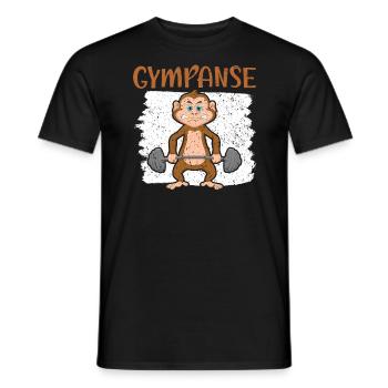 Gympanse Chimpanzé Singe Animal Zookeeper - T-shirt homme - noir - Devant - AI Model Male 178 light (178cm)