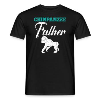 Schimpanse Vater Affe Tier Tierpfleger - Männer T-Shirt - Schwarz - Vorne - AI Model Male 178 light (178cm)