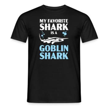 My Favorite Shark Is A Goblin Shark Animal Lover - Men's T-Shirt - black - Front - AI Model Male 178 light (178cm)