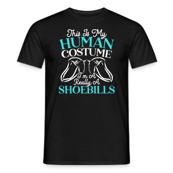Das ist mein menschliches Kostüm Ich bin eigentlich ein Schuhschnabel - Männer T-Shirt - Schwarz - Vorne - AI Model Male 178 light (178cm)