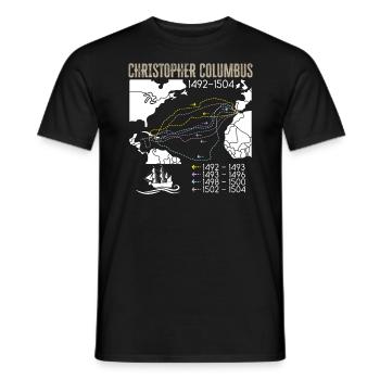 Jour de Christophe Colomb Italo-Américain - T-shirt homme - noir - Devant - AI Model Male 178 light (178cm)