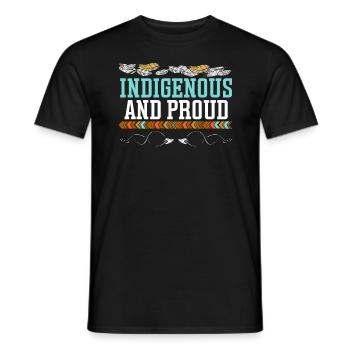 Indigener und stolzer Stolz der amerikanischen Ureinwohner - Männer T-Shirt - Schwarz - Vorne - AI Model Male 178 light (178cm)