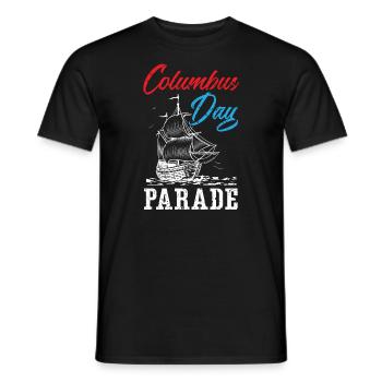 Columbus Day Parade Christopher Columbus Navigator - Men's T-Shirt - black - Front - AI Model Male 178 light (178cm)