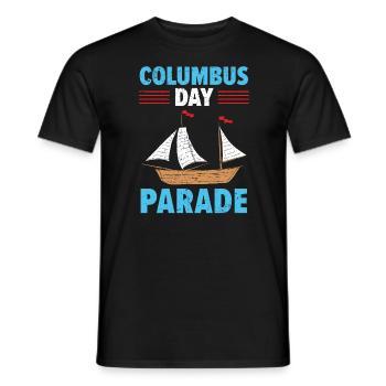 Columbus Day Parade Christopher Columbus Navigator - Men's T-Shirt - black - Front - AI Model Male 178 light (178cm)