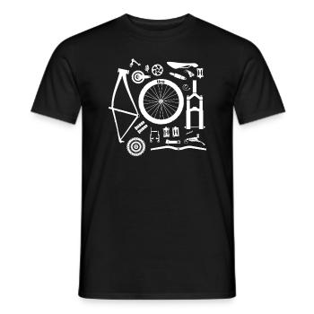 Accessoires de vélo de montagne Biker - T-shirt homme - noir - Devant - AI Model Male 178 light (178cm)