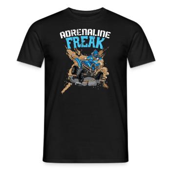 Adrenaline Freak Quad Bike ATV Offroading Offroad - Men's T-Shirt - black - Front - AI Model Male 178 light (178cm)