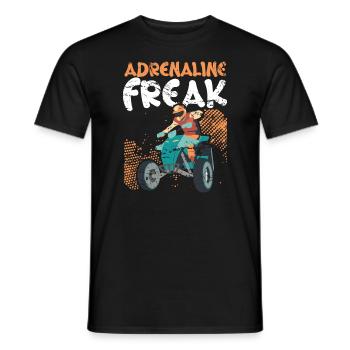Adrenaline Freak Quad Bike ATV Offroading Offroad - Men's T-Shirt - black - Front - AI Model Male 178 light (178cm)