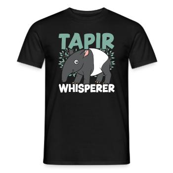 Tapir Whisperer Wildlife Animal Zookeeper Tapir - Men's T-Shirt - black - Front - AI Model Male 178 light (178cm)