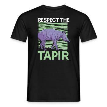 Respect The Tapir Wildlife Animal Zookeeper Tapir - Men's T-Shirt - black - Front - AI Model Male 178 light (178cm)